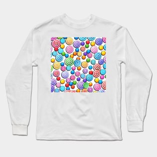 Assorted Candies on White Background (MD23HWN032b) Long Sleeve T-Shirt